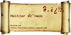 Heitler Álmos névjegykártya
